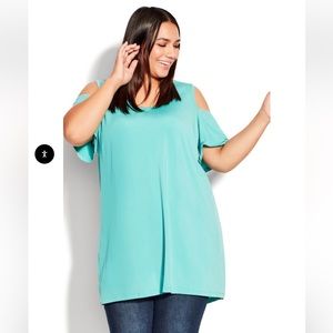 NWT Avenue Claire Cold Shoulder Tunic 26/28